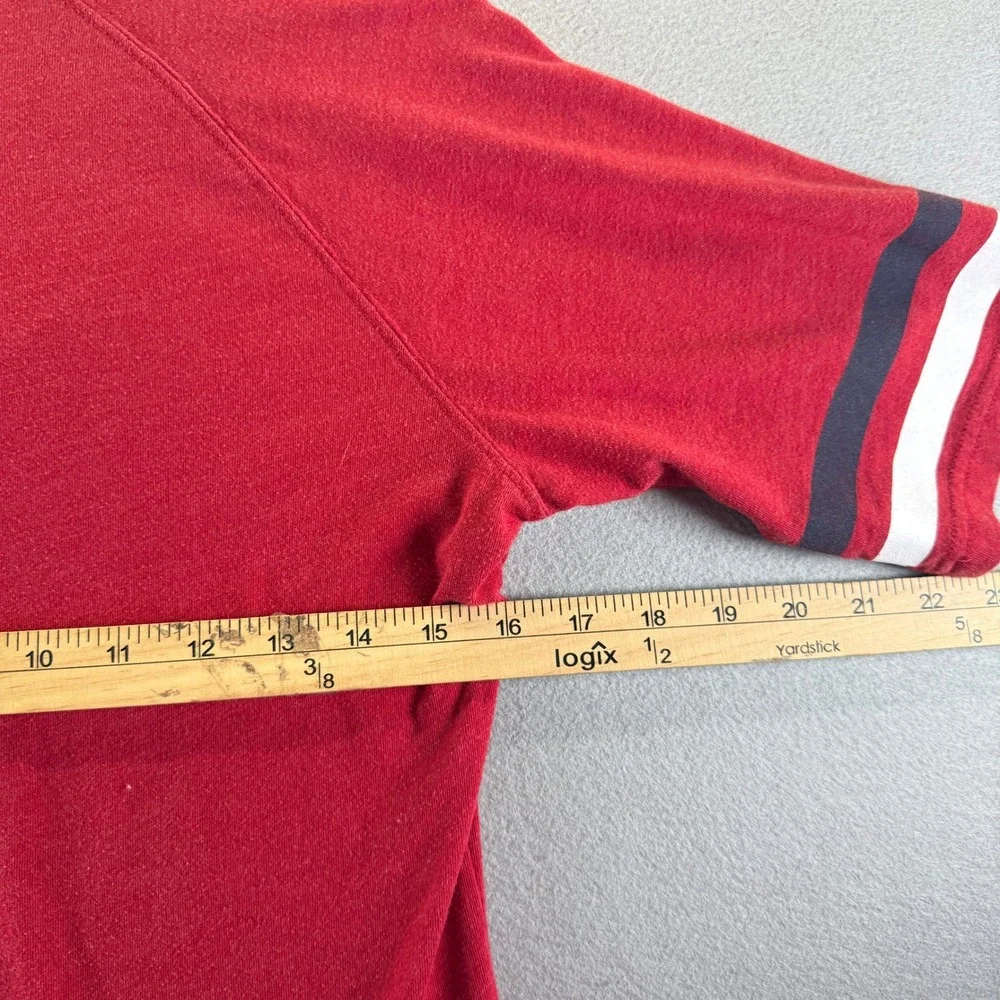 Nike Los Angeles Angels MLB V-Neck T-Shirt Red Womens Medium Sporty Raglan Tee
